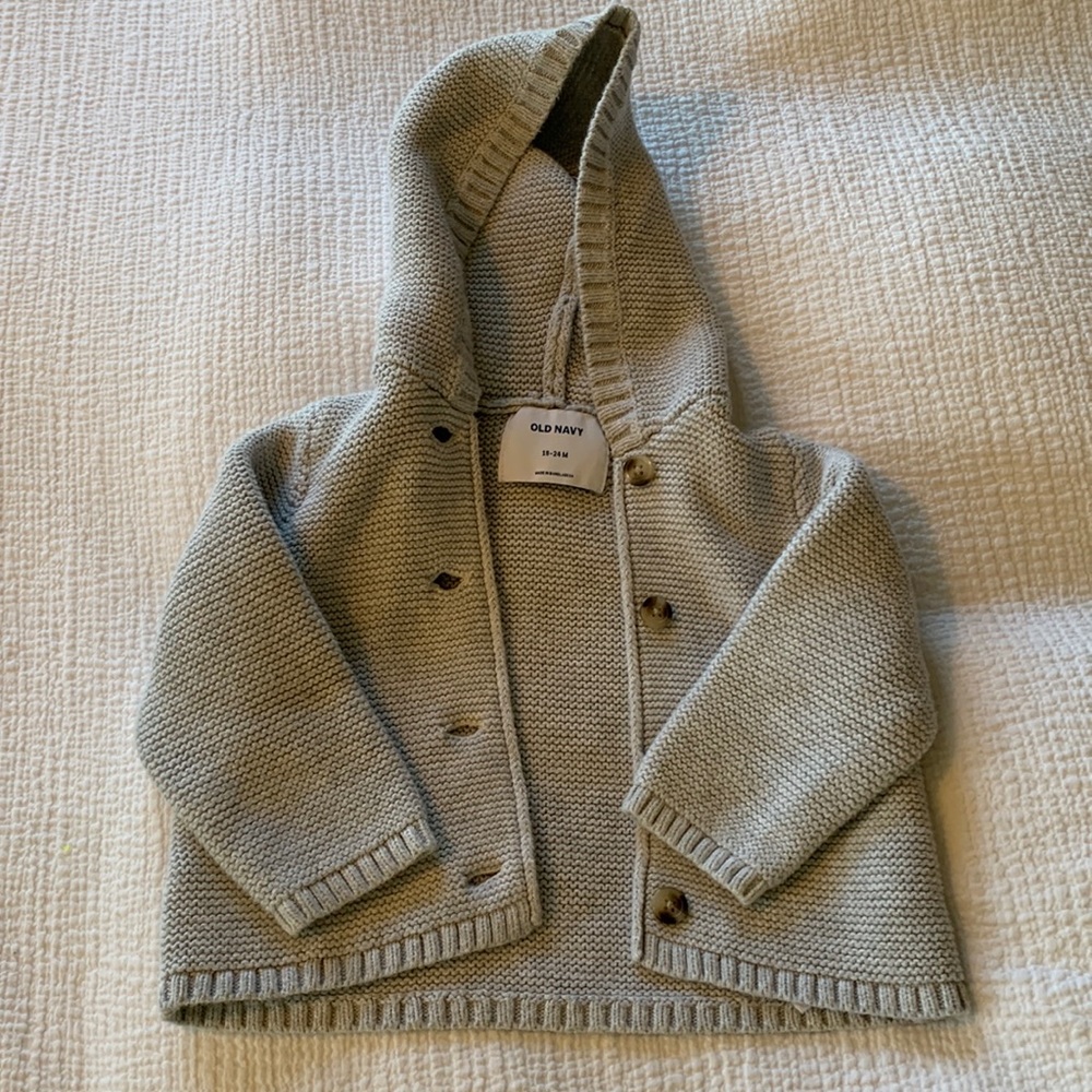 18-24 month cable knit grey sweater